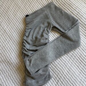 Express Gray Ruched Knit Top